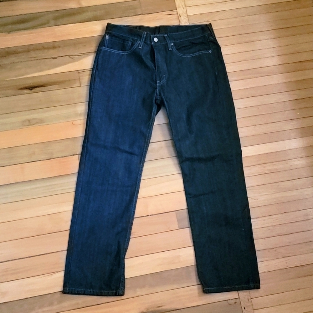 Men's 514 Black 34x30 Denim Levi Jeans